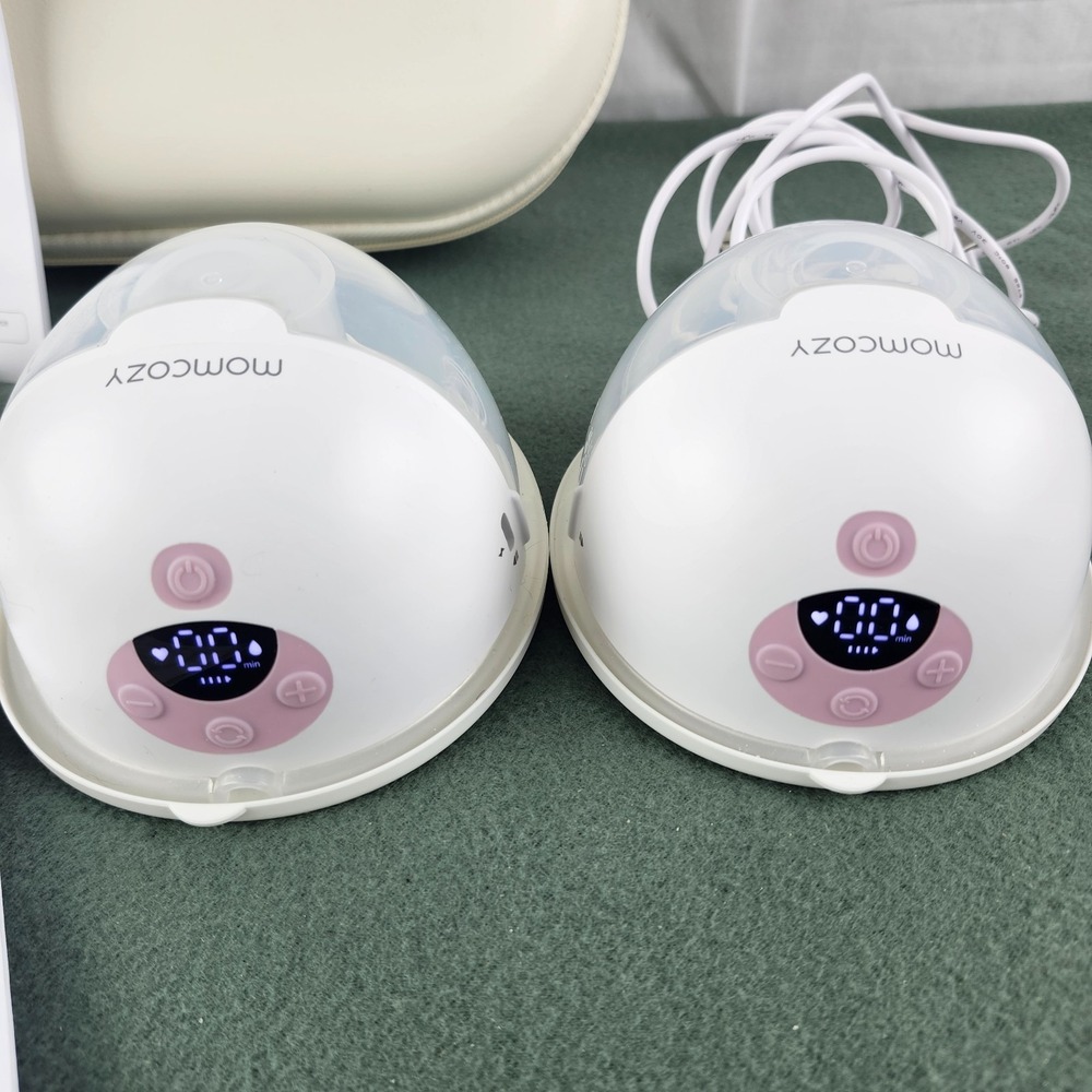 Momcozy M5 Smart Wearable Electric Breast Pump Set, Double Pump System w/ Case - Picture 2 of 8